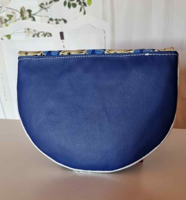 Pochette femme demi lune bleu DIANE – Image 3